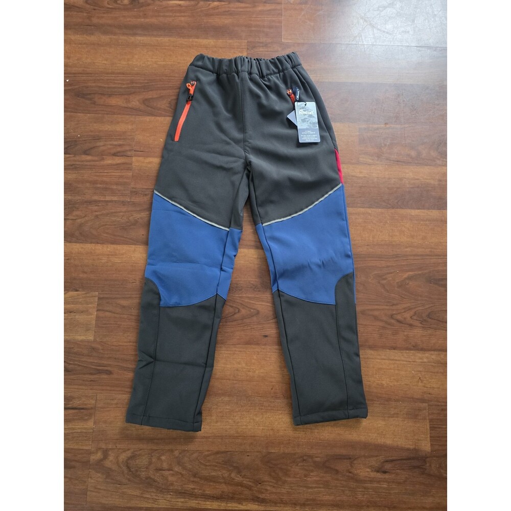Kids Patchwork Pocket Snow Ski Snowboard Lined Pants Unisex Youth Outdoor 7-8yrs